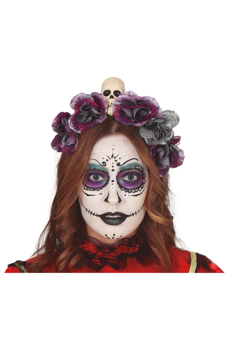 GRAY FLOWERS TIARA
