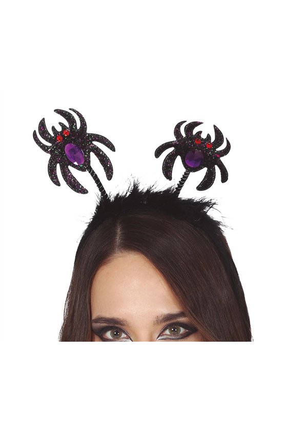 BLACK SPIDER GLITTER TIARA