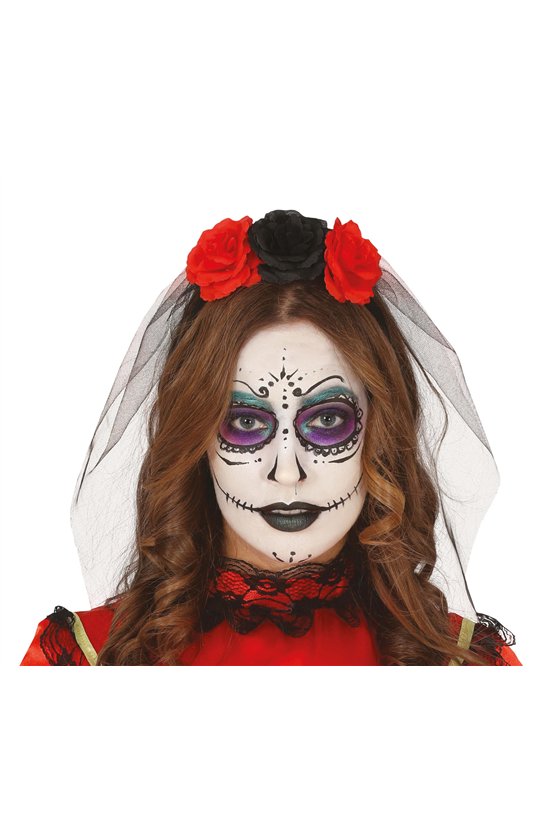 FLOWER HEADBAND WITH VEIL