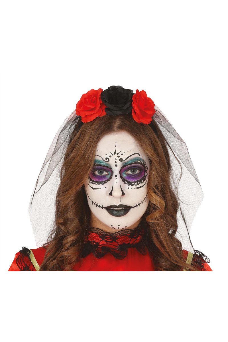 FLOWER HEADBAND WITH VEIL