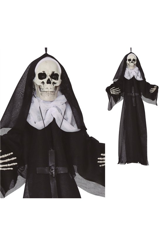 HANGING NUN SKELETON 50 CM