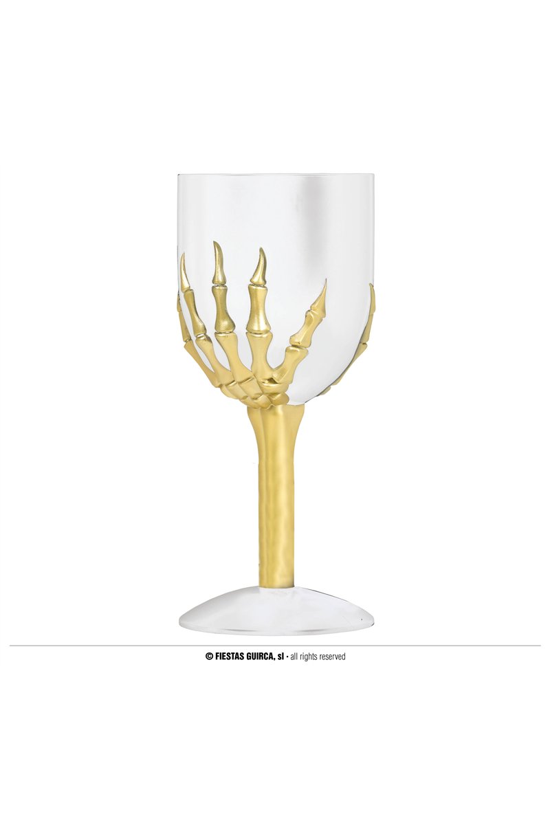 SKELETON WINE GLASS. 18 CM