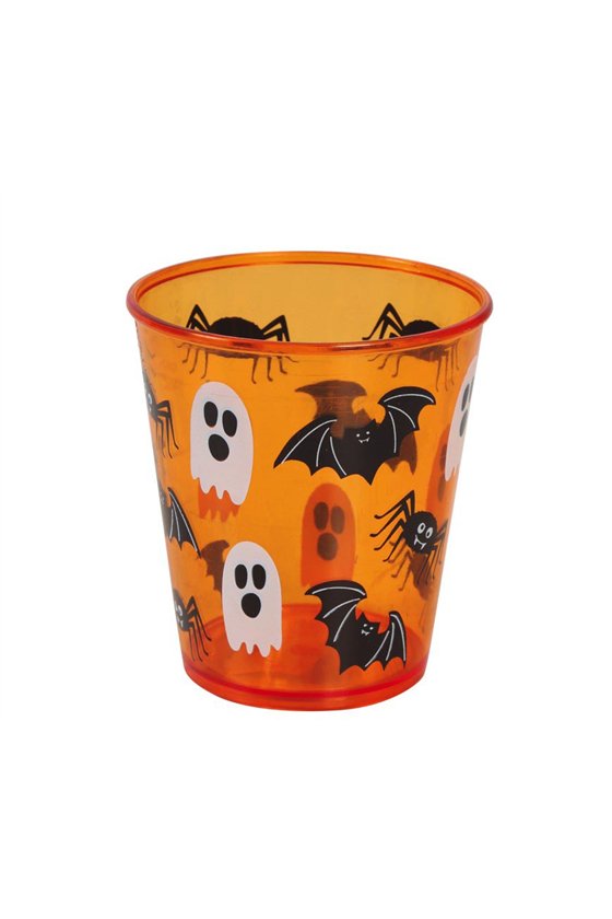 HALLOWEEN ORANGE GLASS 10 CMS.