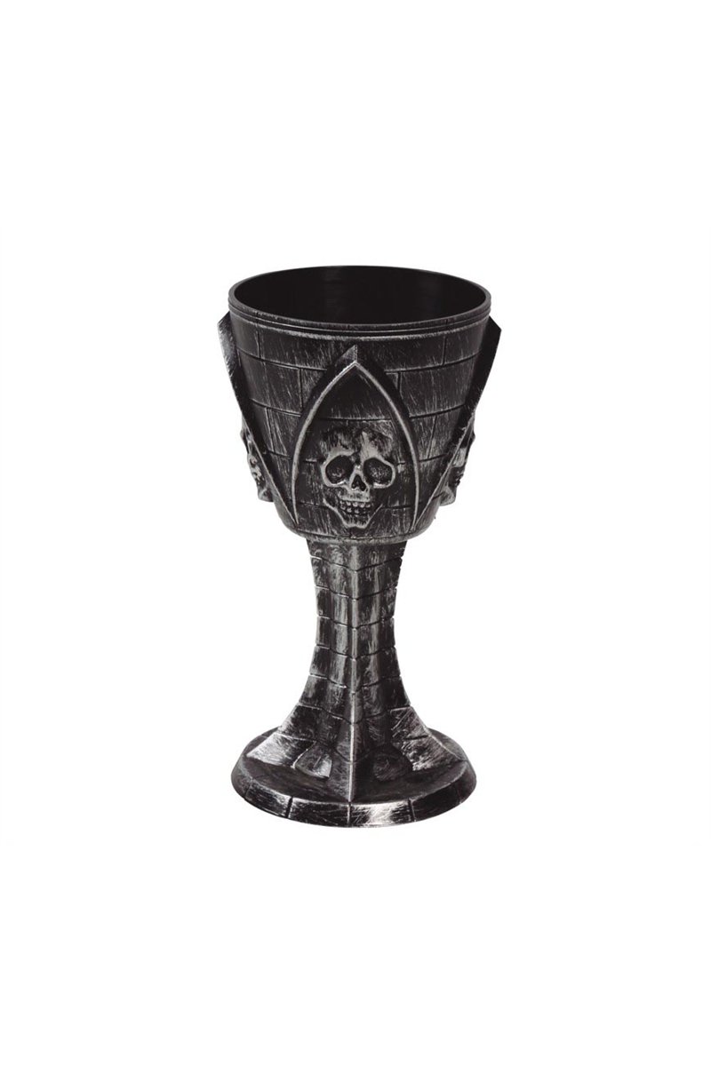 GOBLET WITH SKULL. 19 CM