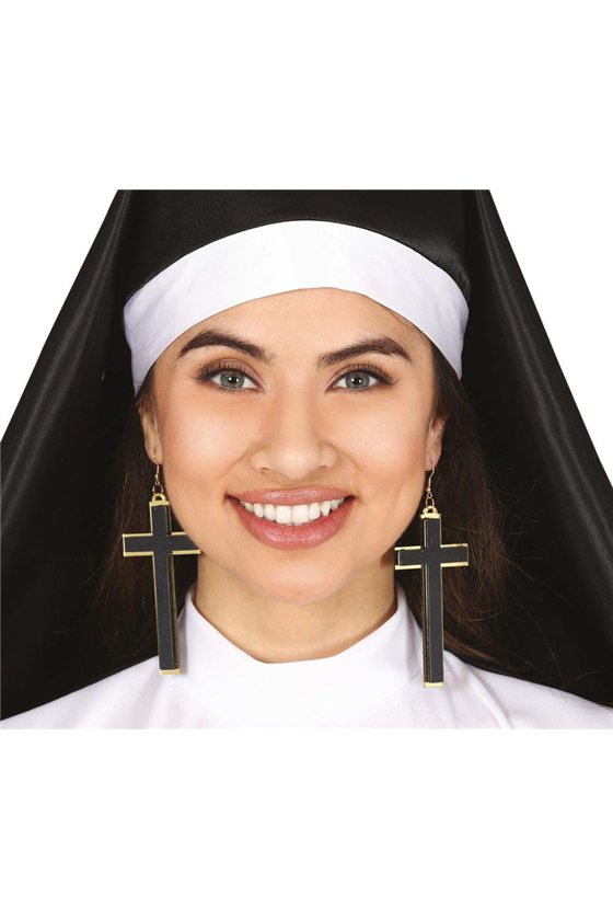 CROSS EARRINGS 9 CMS.