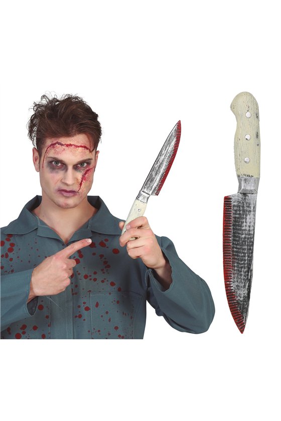 KITCHEN KNIFE WITH BLOOD 33 CMS.