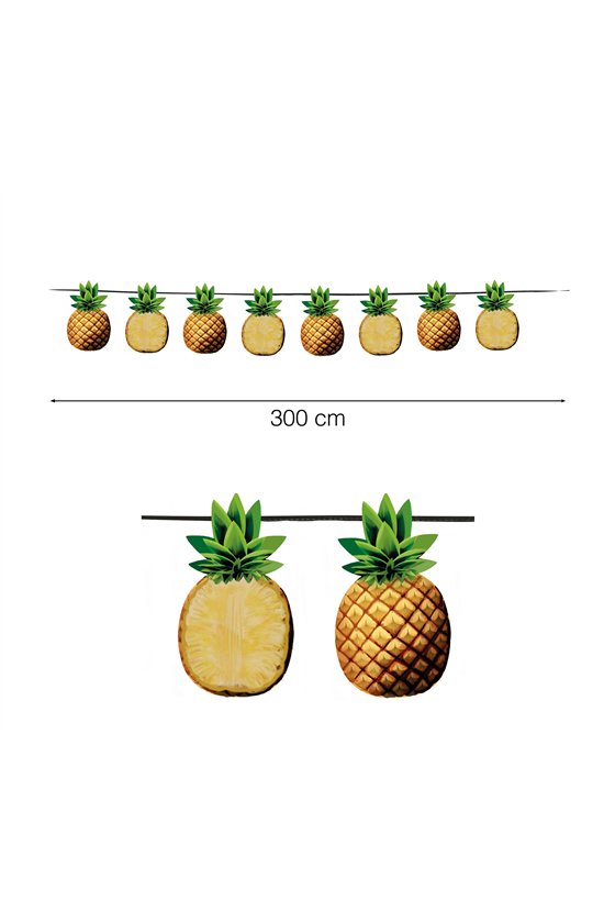 PINEAPPLES GARLAND 15 PCS. 300 CMS.