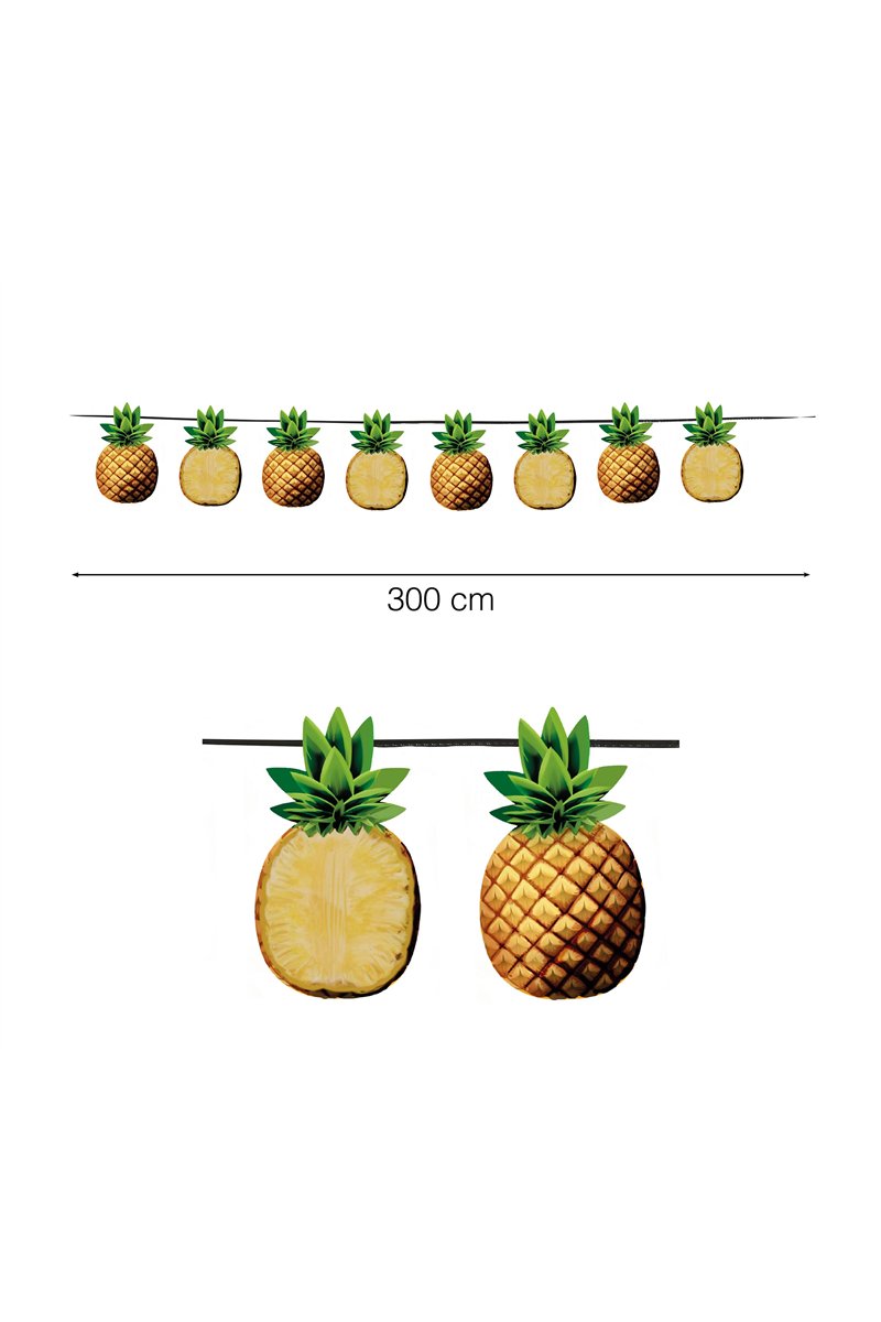 PINEAPPLES GARLAND 15 PCS. 300 CMS.