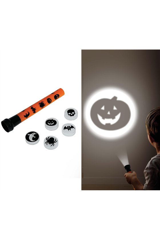 TORCH PROJECTORS WITH HALLOWEEN FIGURES, 16 CM