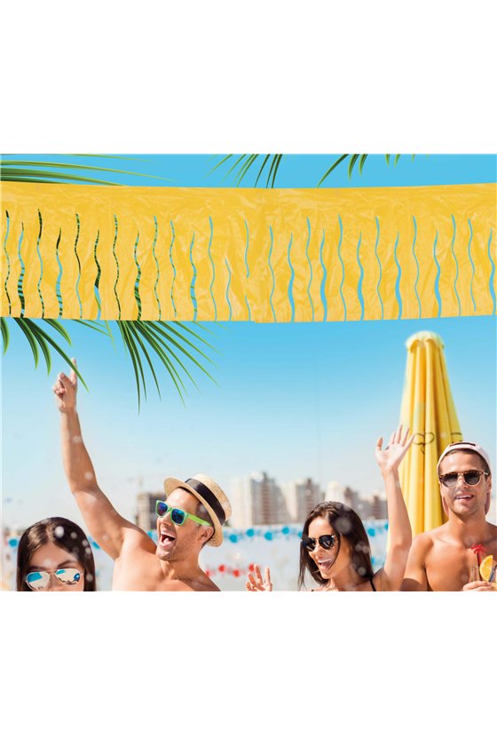 BAG: 25 M PLASTIC TASSEL YELLOW