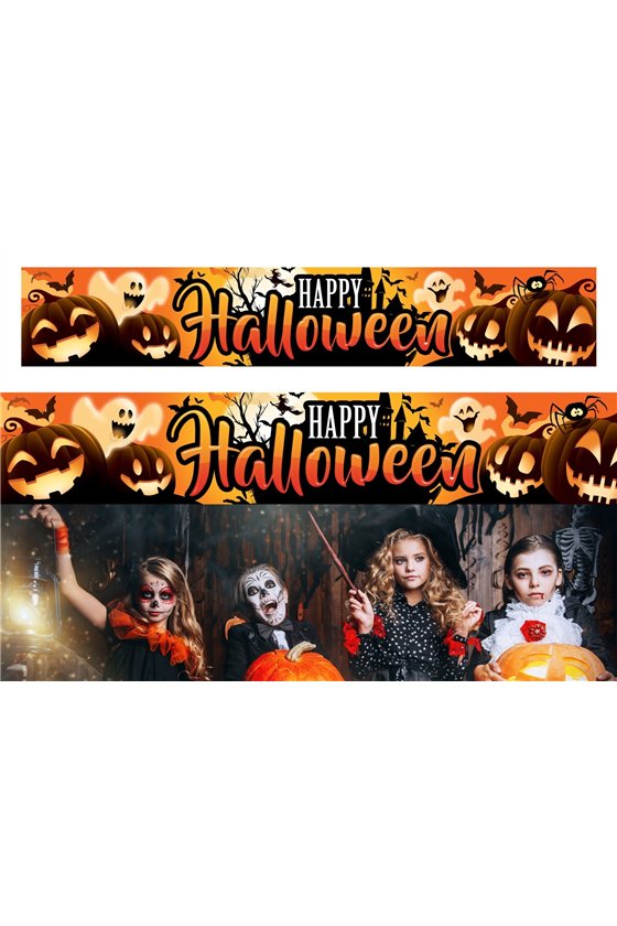 FABRIC BANNER "HAPPY HALLOWEEN" 290X50 CM