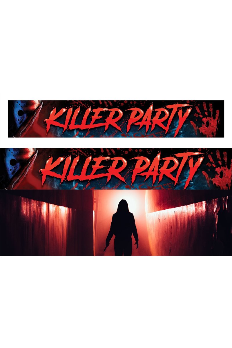 FABRIC BANNER "KILLER PARTY" 290X50 CM