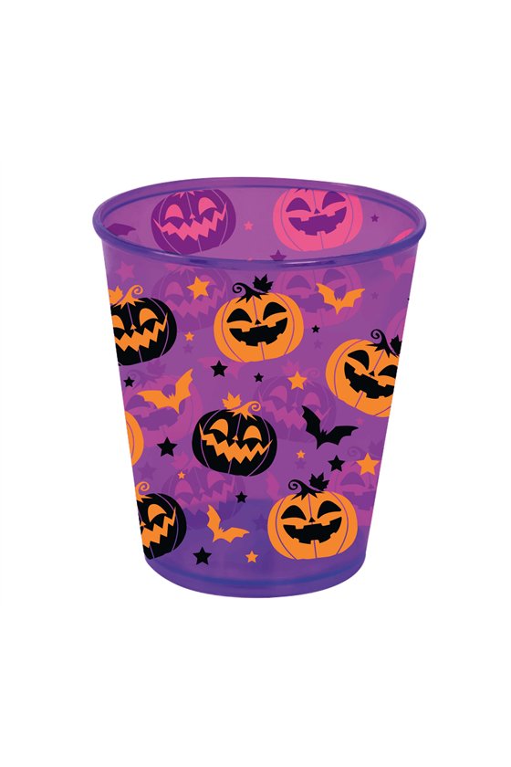 LILAC HALLOWEEN GLASS 10 CM