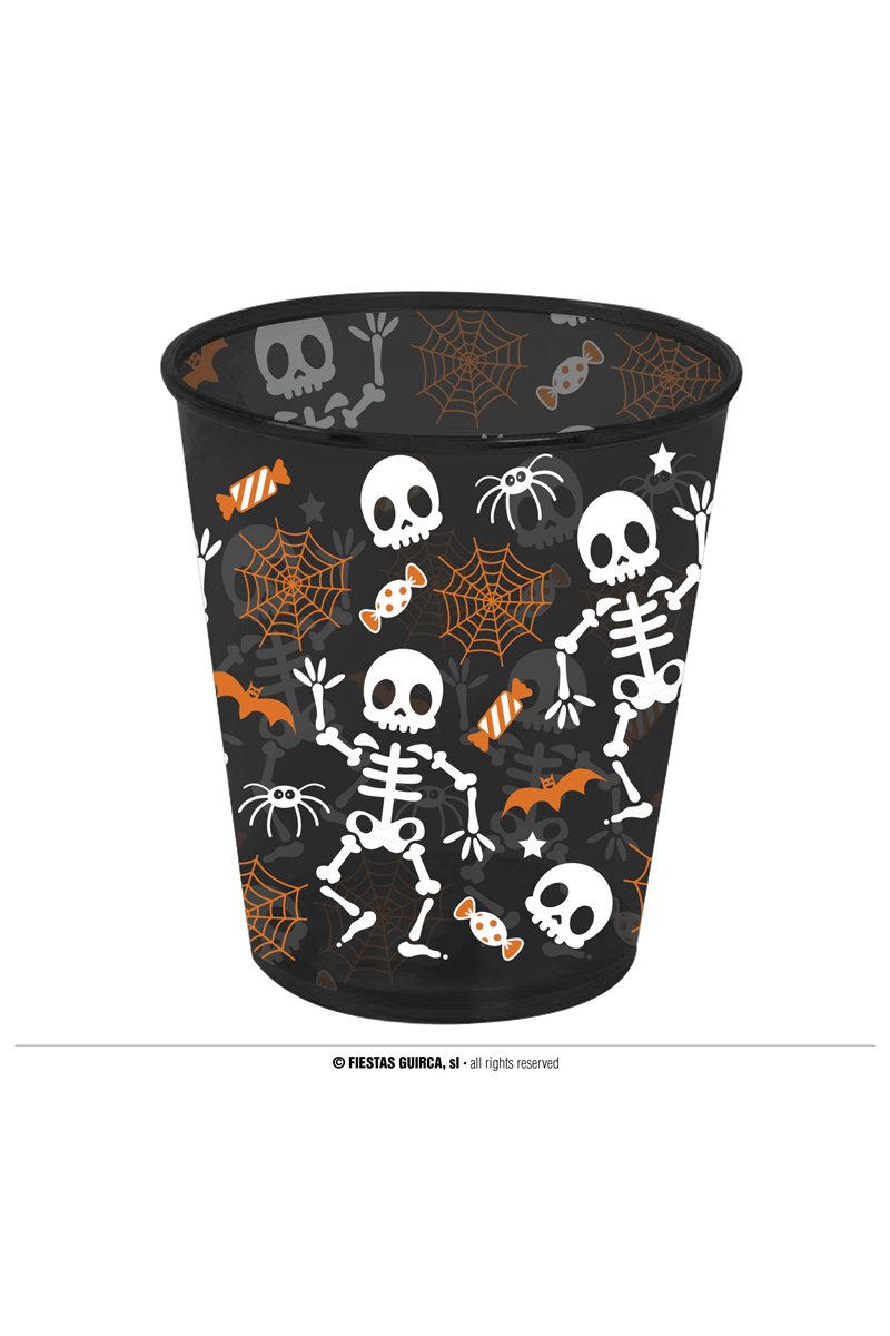 BLACK SKELETON GLASS 10 CM