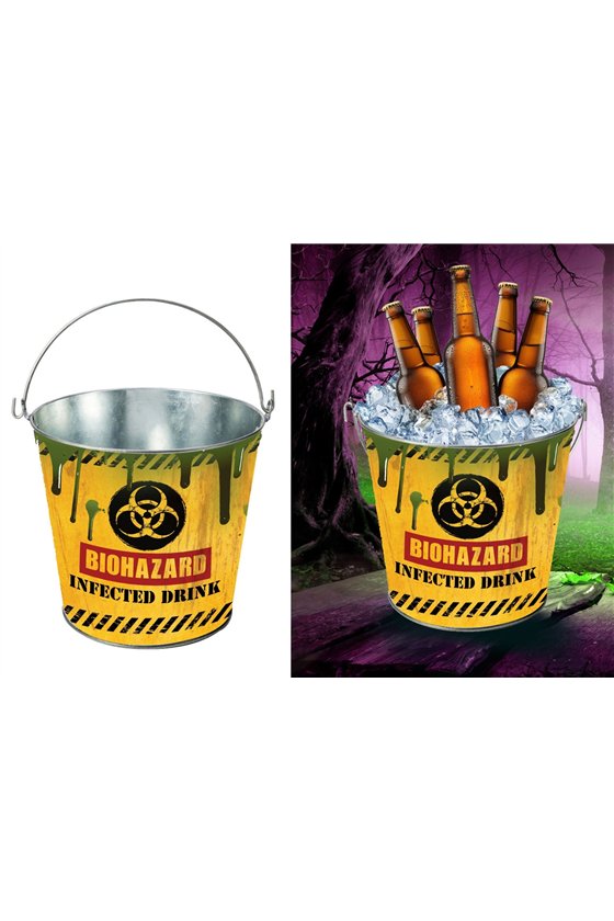 BIOHAZARD METAL BUCKET 19X23 CM