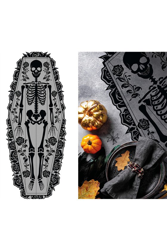 SKELETON TABLE RUNNER 183X60 CM