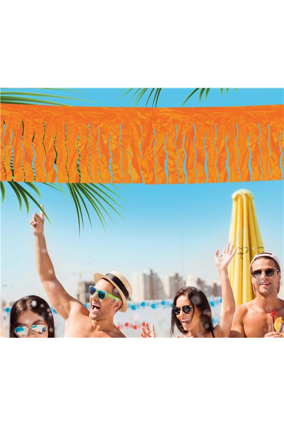 BAG: 25 M PLASTIC TASSEL ORANGE