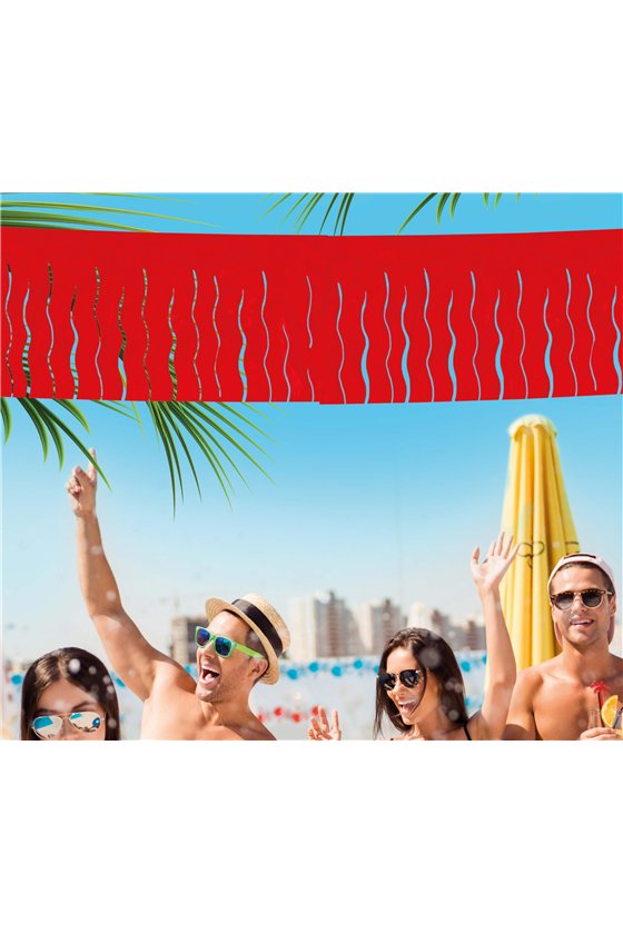 BAG: 25 M PLASTIC TASSEL RED
