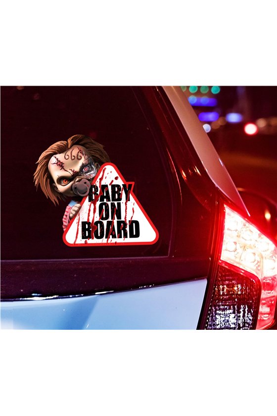 BABY ON BOARD HALLOWEEN CAR STICKER