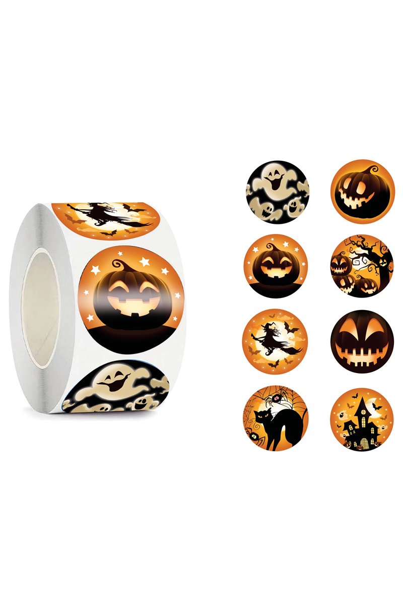 ROLL 200 HALLOWEEN STICKERS