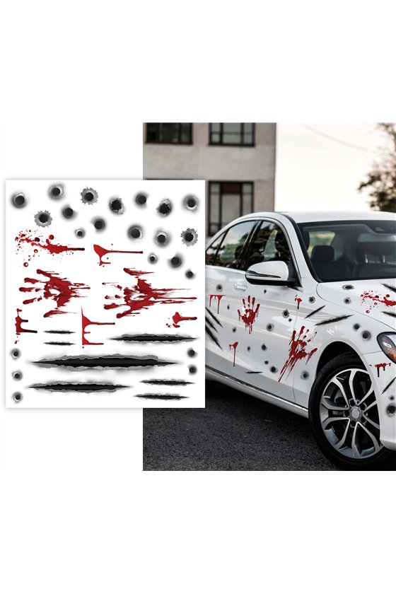 HALLOWEEN STICKERS FOR CAR, 1 SHEET 30X40 CM