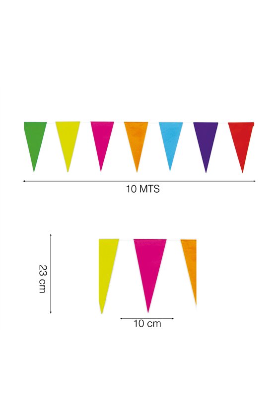 10 M PAPER BUNTING STRIP, 10X23 CM