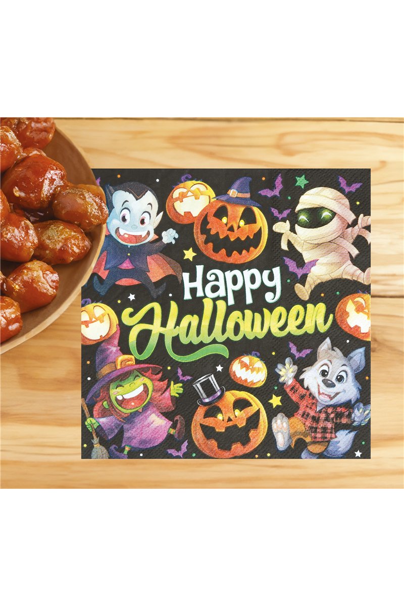 BAG 20 LITTLE MONSTERS NAPKINS 16X16 CM
