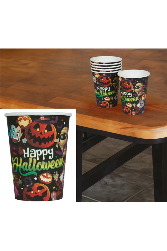 BAG OF 6 MONSTER CUPS 240 CL. 9 CM