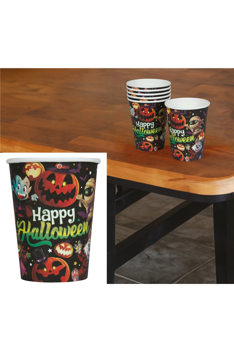 BAG OF 6 MONSTER CUPS 240 CL. 9 CM