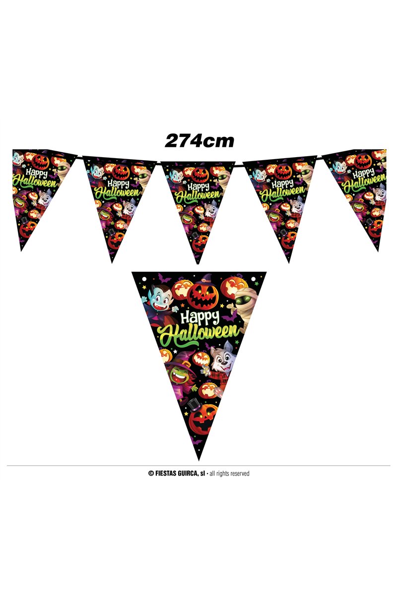 LITTLE MONSTERS PENNANT BUNTING 300 CM 20X30 CM. P