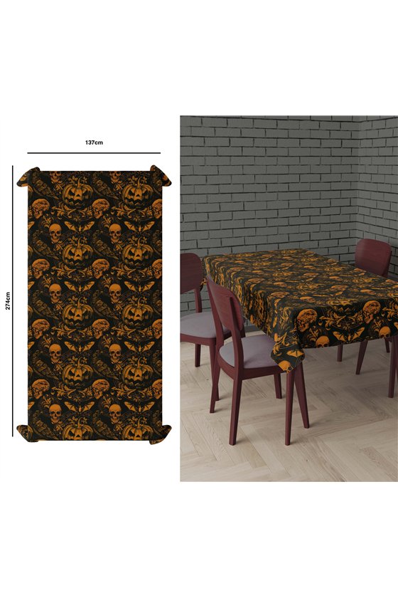 GOTHIC PUMPKIN TABLECLOTH 137X274 CM