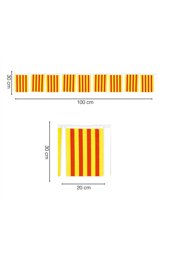 BAG: PLASTIC 50 M CATALAN FLAG,  20X30 C