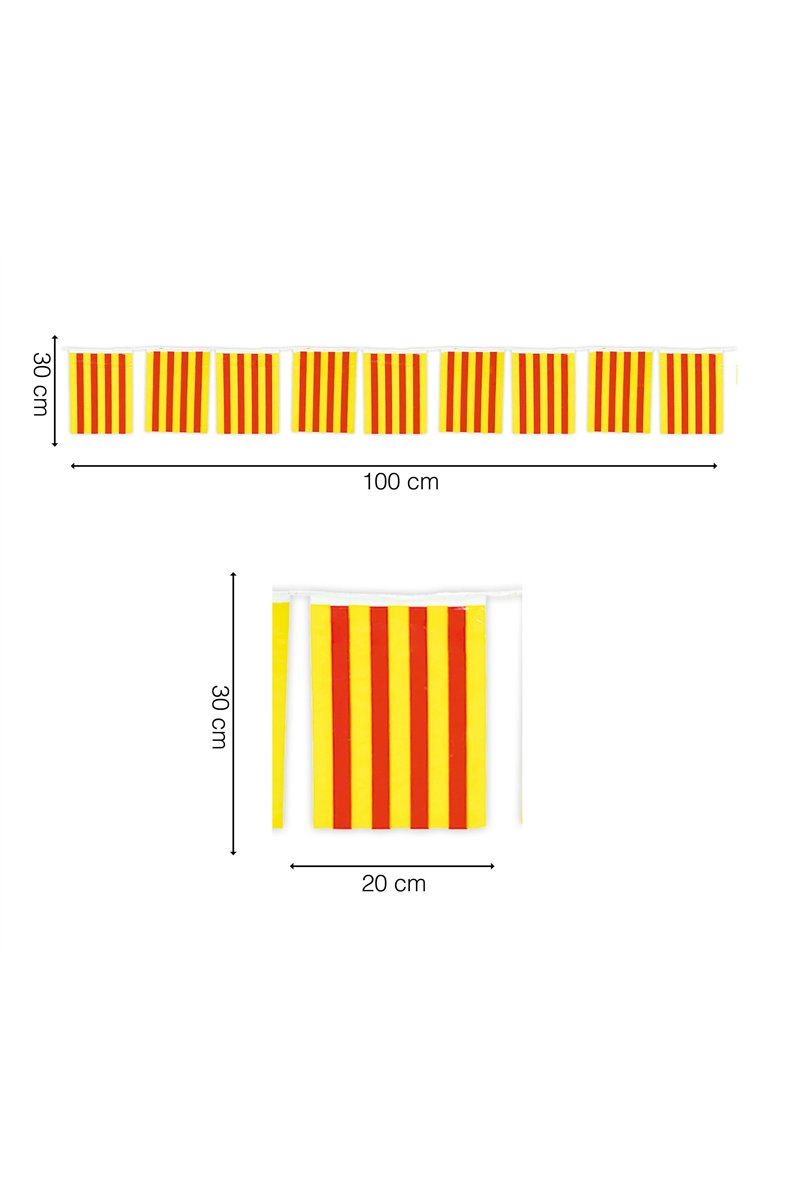 BAG: PLASTIC 50 M CATALAN FLAG,  20X30 C