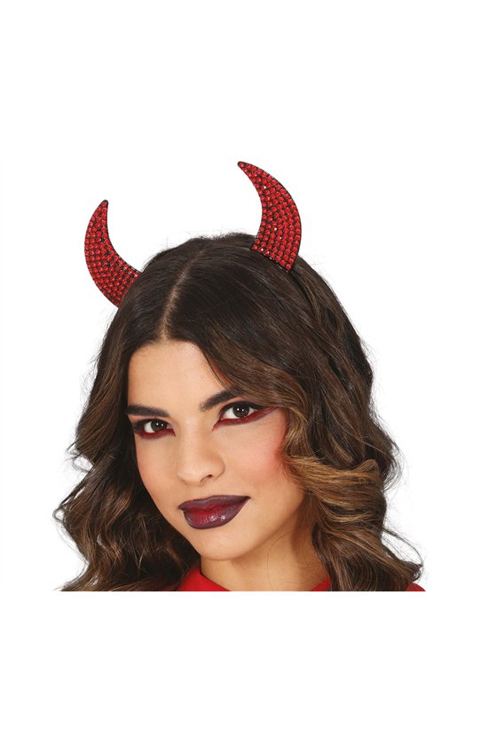 RED SHINY DEVIL HEADBAND