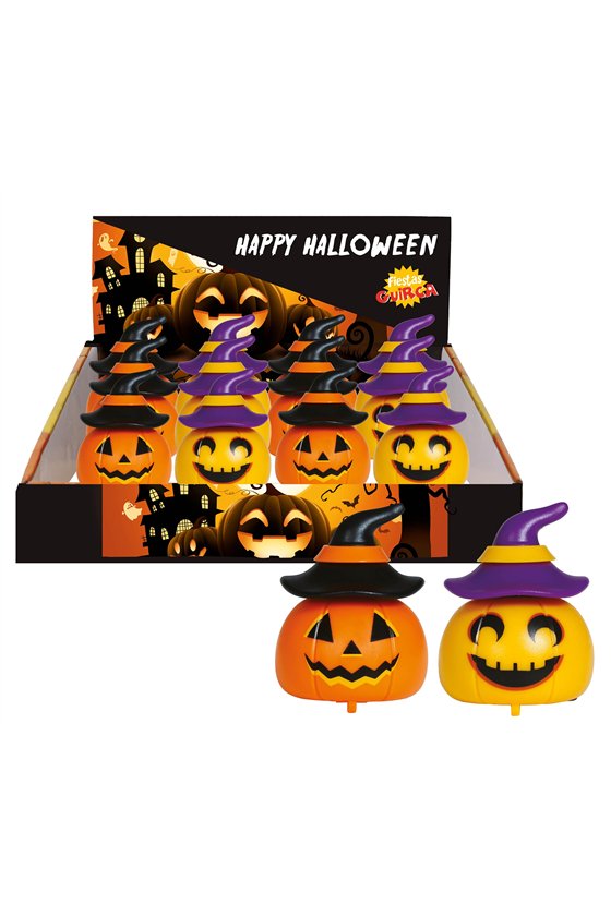 BOX 12 PUMPKINS WITH WHEELS, 6 CM
