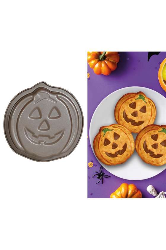 METALLIC CAKE MOLD, PUMPKIN, 14 CMS