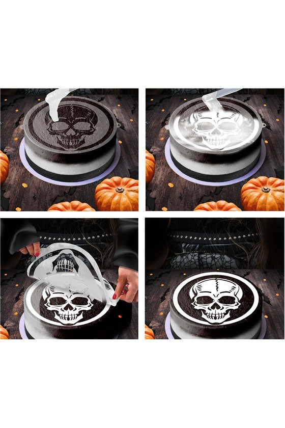 CAKE DECORATION STENCIL, SKELETON, 25 CM
