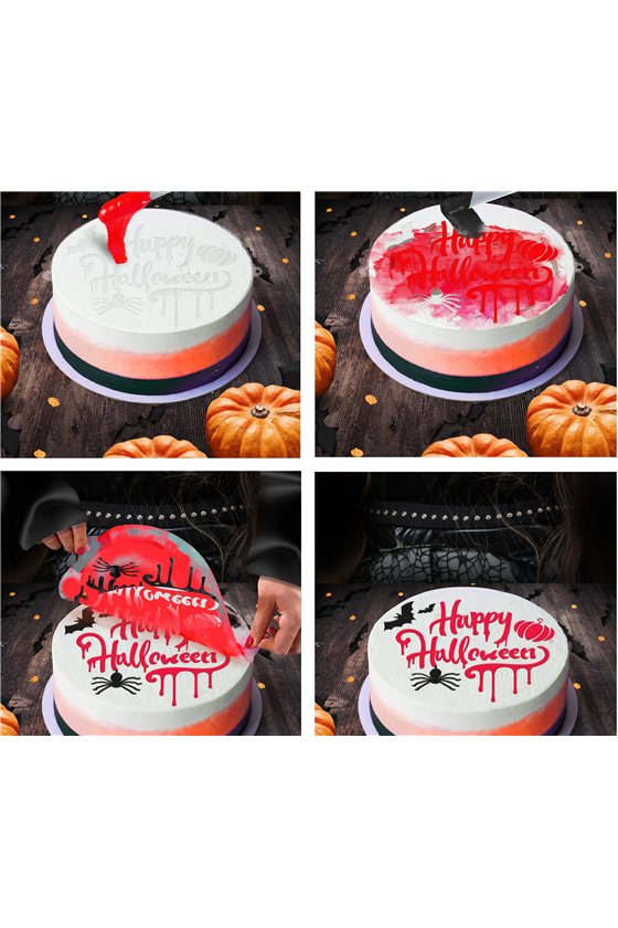 CAKE DECORATION STENCIL, "HAPPY HALLOWEEN", 25 CM