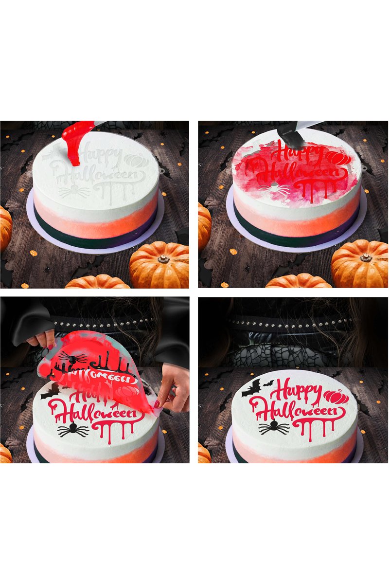 CAKE DECORATION STENCIL, "HAPPY HALLOWEEN", 25 CM