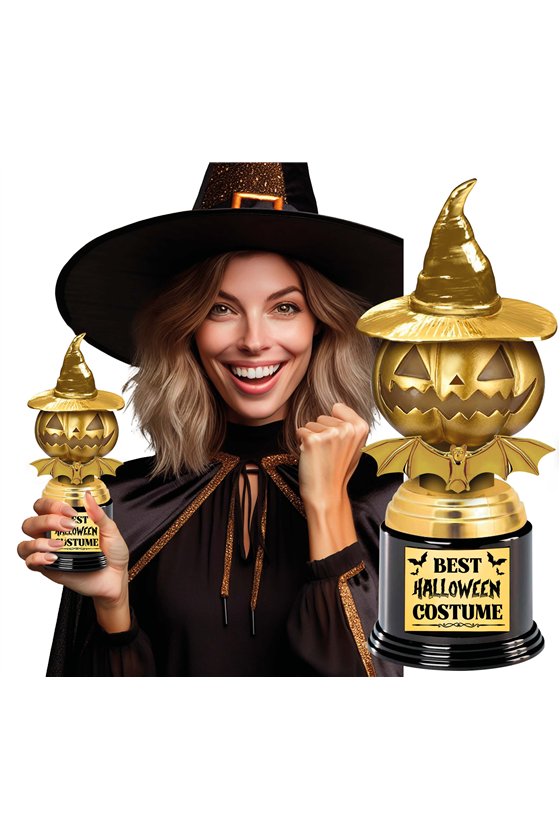 BEST COSTUME PRIZE TROPHY (PUMPKIN), 22 CM