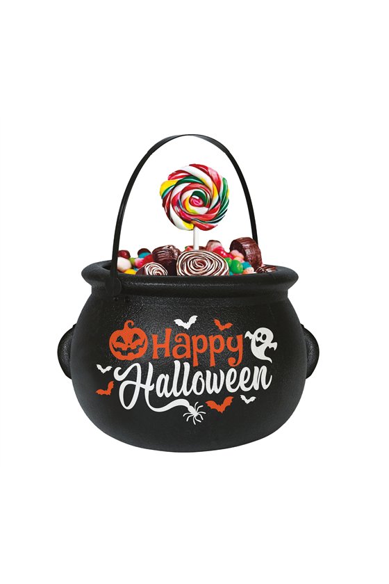HAPPY HALLOWEEN CAULDRON 16 CM, CHILDREN