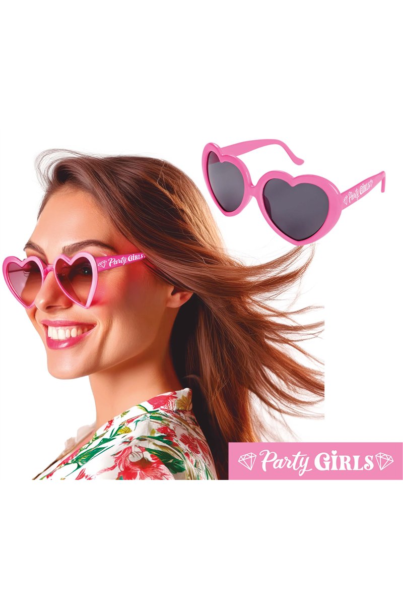 PARTY GIRLS HEART GLASSES
