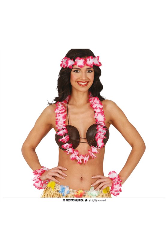 RED HAWAI SET 4 PCS, ADULT