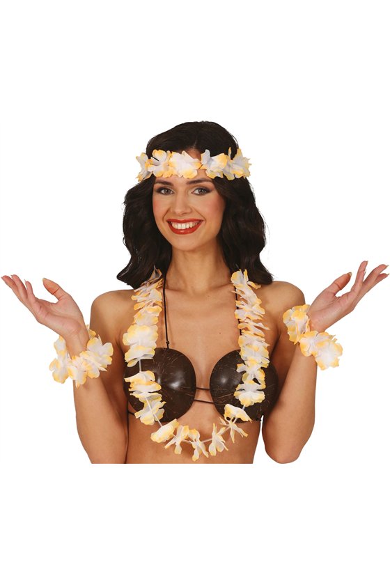 ORANGE HAWAI SET 4 PCS, ADULT