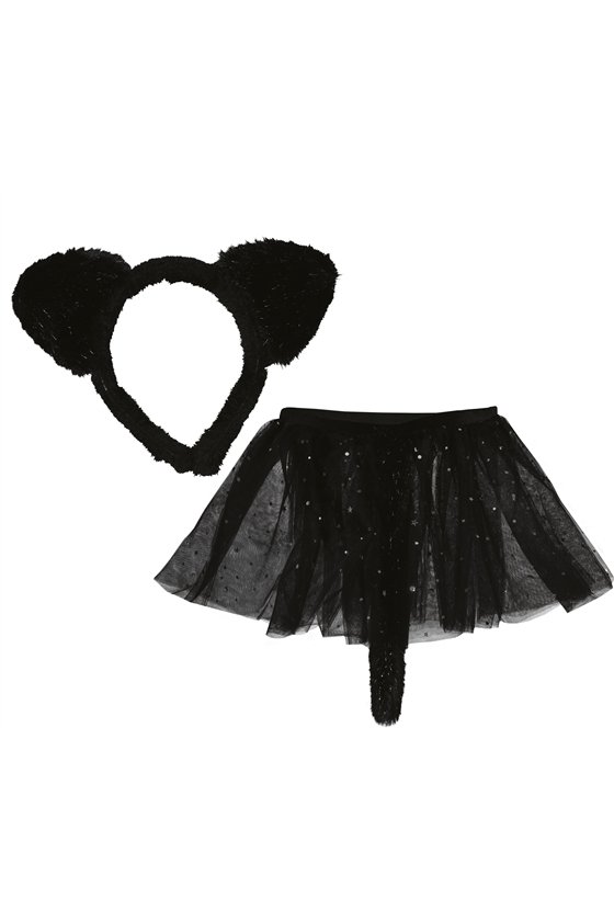 BLACK KITTEN TUTU SET, CHILDREN