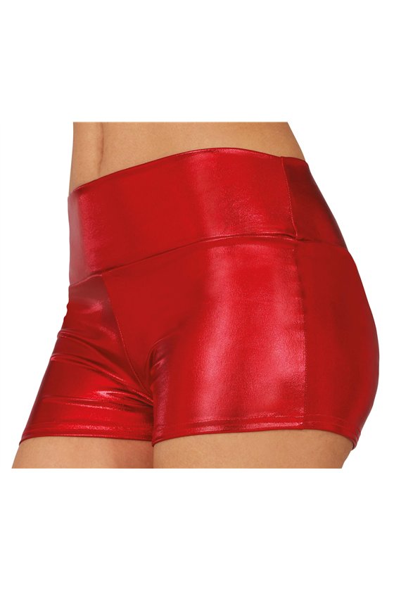 METALLIC RED SHORTS, ADULTS 42-44 (L)