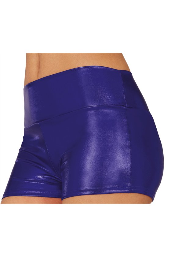 METALLIC BLUE SHORTS, ADULTS 42-44 (L)