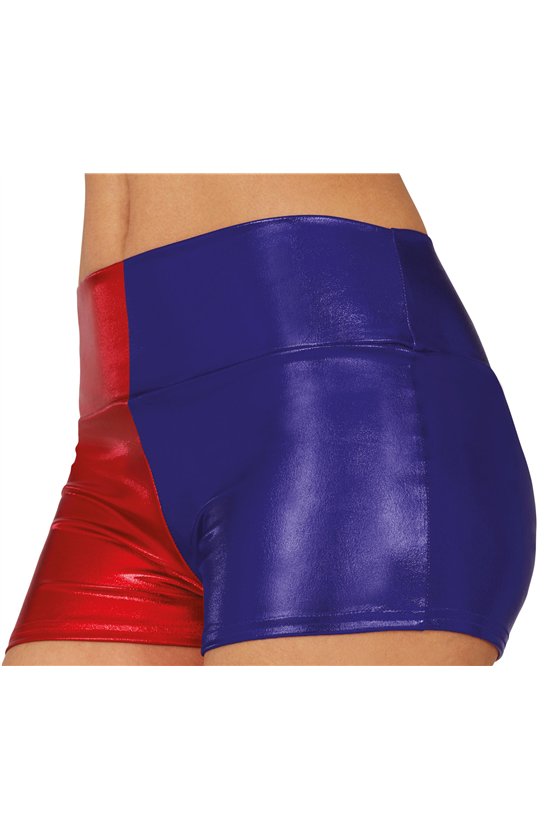 HARLEQUIN METALLIC RED BLUE SHORTS, ADULTS 42-44 (