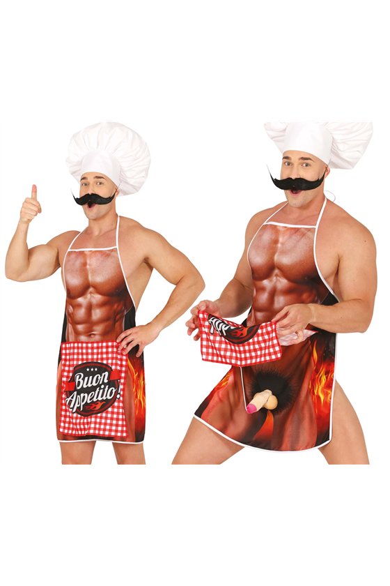 NAUGHTY CHEF APRON WITH SURPRISE, ADULTS