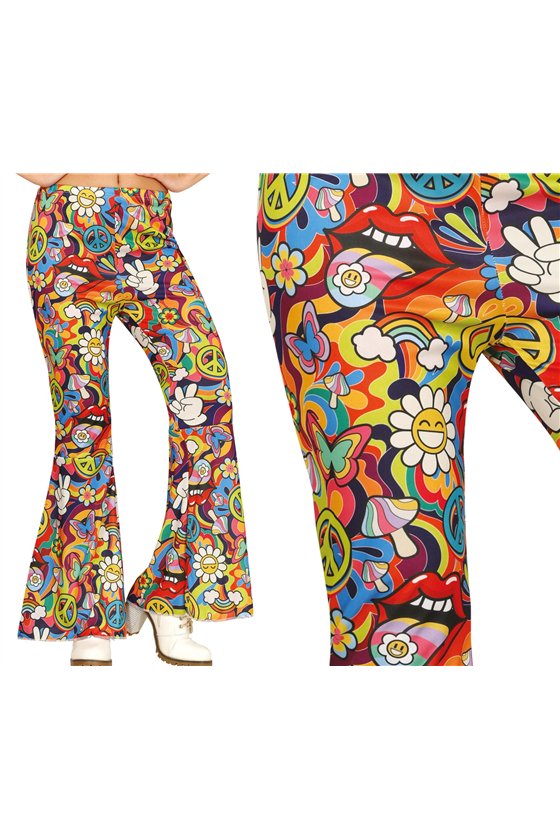 PEACE HIPPIE FLARED PANTS WOMEN, 42-44 (L)